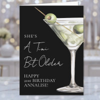 Un peu plus âgé Martini Joyeux Anniversaire