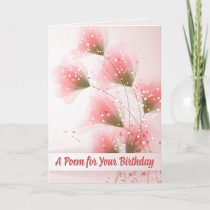 Carte Un poème d'anniversaire
