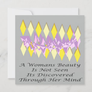 Carte Un poème de message de beauté pour les femmes