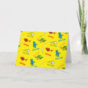 Carte Un Poisson Deux Poissons Motif Jaune