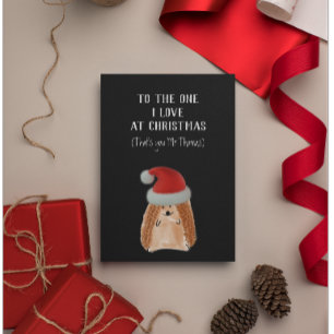 Carte Un que j'aime à Noël personnalisable