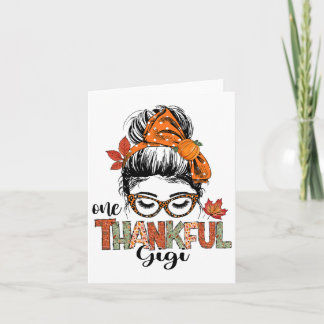 Carte Un Remerciements Gigi Messy Bun Automne Thanksgivi