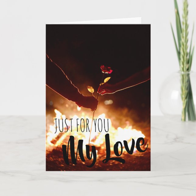 Carte Un Rose Juste Pour Vous (Devant)