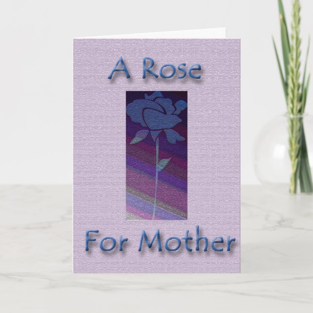Carte Un rose pour la mère (Devant)