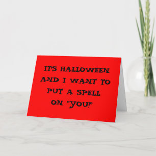 CARTE UN SPELL SUR "VOUS" POUR HALLOWEEN (AMOUR)