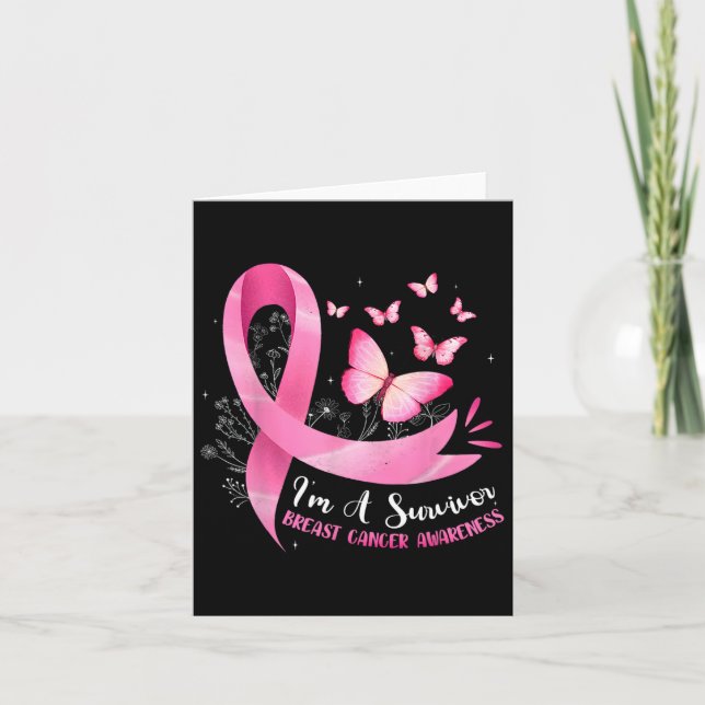 Carte Un survivant Sensibilisation au cancer du sein Rub (Devant)
