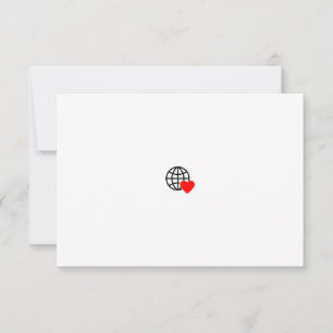 Carte Un symbole de cœur rouge créé avec des lignes liss