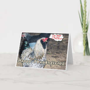 Carte Un Thanksgiving pour poulets