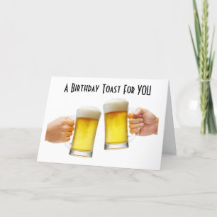 Carte UN TOAST À VOTRE "40ème" POUR IL NE VIENT QU'UNE F
