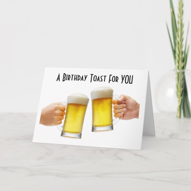 Carte UN TOAST À VOTRE "40ème" POUR IL NE VIENT QU'UNE F (Devant)