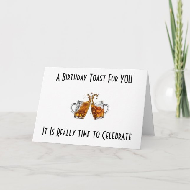 Carte UN TOAST À VOTRE "40ème" POUR IL NE VIENT QU'UNE F (Devant)