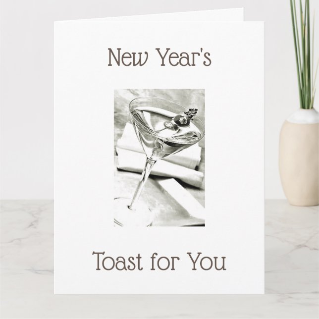 CARTE UN TOAST AUX "NOUVEAUX DÉBUTS" DANS VOTRE VIE (Devant)