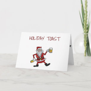 CARTE **UN TOAST POUR LA FÊTE DE VACANCES DE PÈRE NOËL**