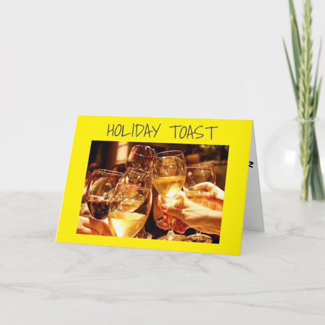 CARTE **UN TOAST POUR LES VACANCES** (Devant)