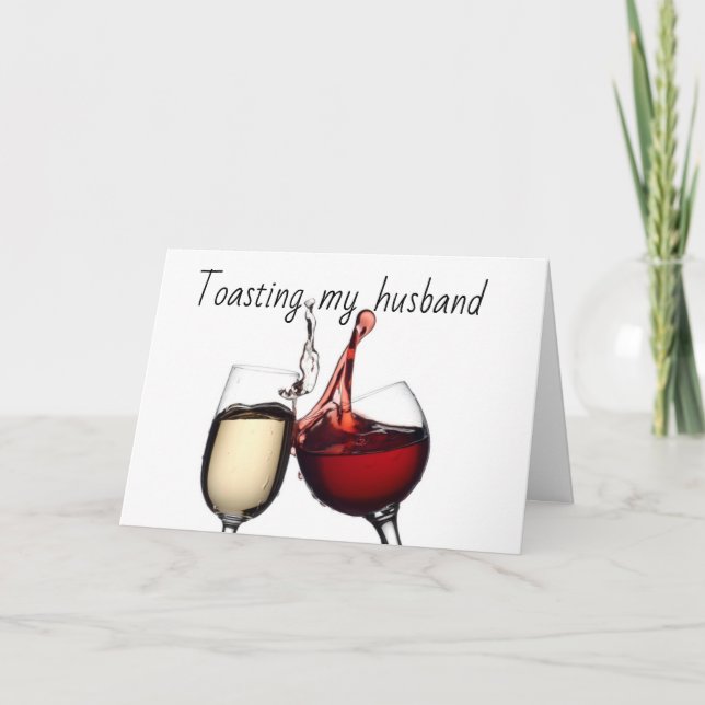 CARTE **UN TOAST POUR NOUS** SUR NOTRE "CARTE D'ANNIVERS (Devant)