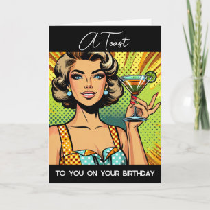Carte Un toast pour vous pour votre anniversaire