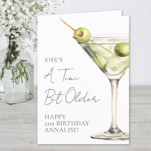 Carte Un tout petit peu plus vieux Martini Joyeux Annive