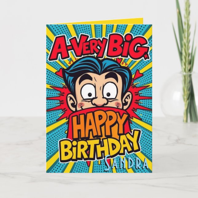 Carte Un très grand anniversaire heureux (Devant)