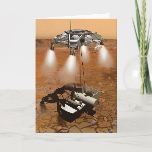 Carte Un Véhicule Ascent Quittant Mars. (Devant)