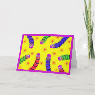 Carte Un Ver Fuzzy Chaud Et Doux Encouragement