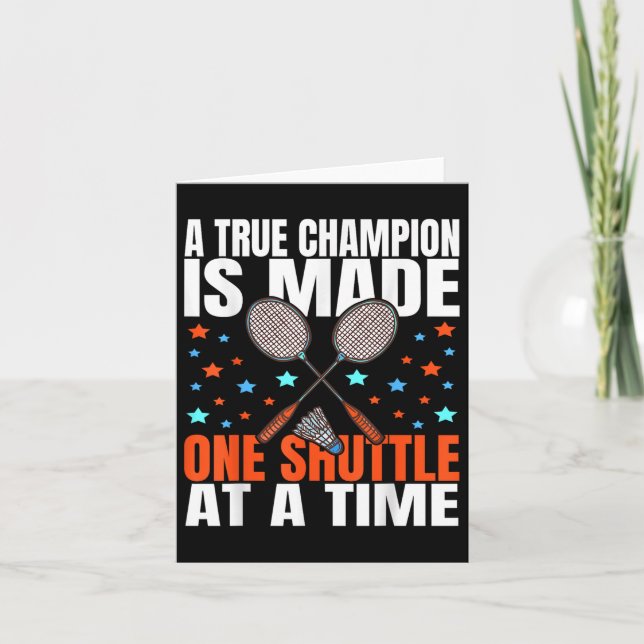 Carte Un Véritable Champion Est Fait Un Jeu De Navette B (Devant)