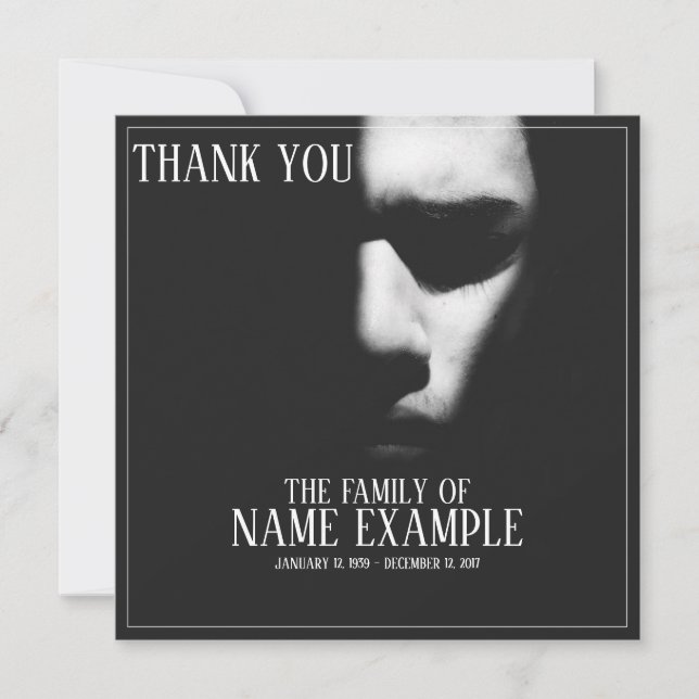 Carte Un visage endormi à mi-ombre (Devant)