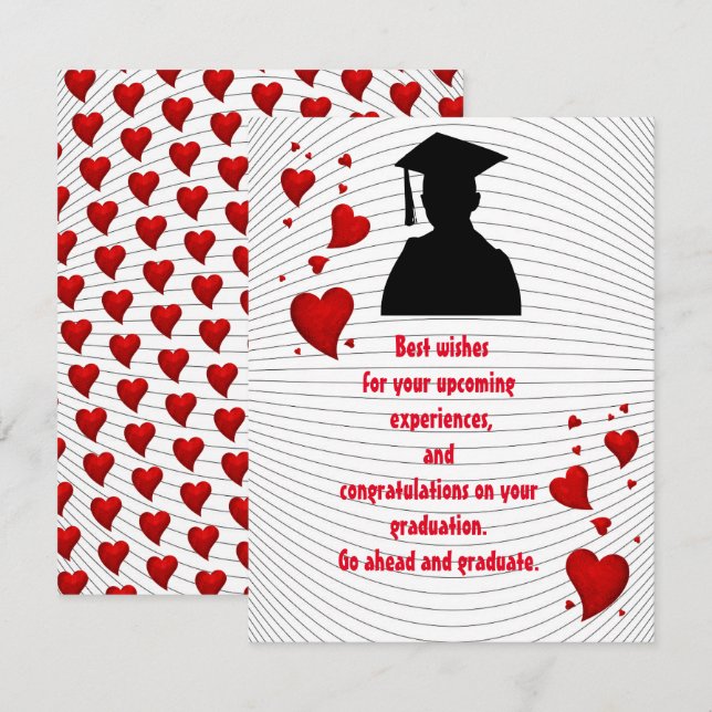 Carte Un voeu amusant de Graduation (Devant / Derrière)