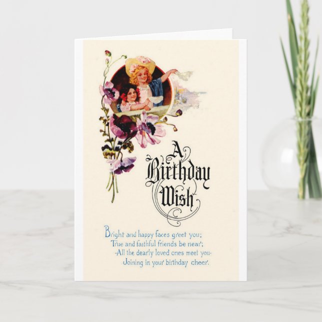 Carte Un voeu d'anniversaire (Devant)