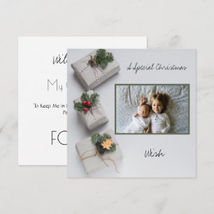 Carte Un vœu de Noël Proposition de parrainage Photo de