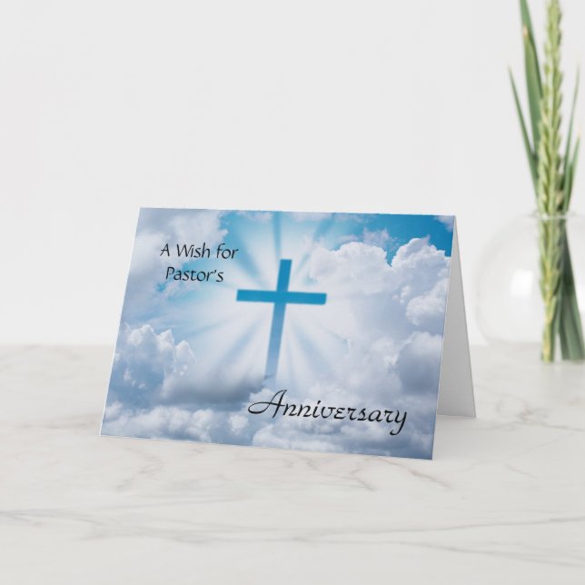 Carte Un voeu pour l'anniversaire du pasteur (Devant)
