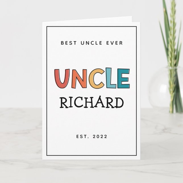 Carte Uncle personnalisé Retro cadeau meilleur oncle jam (Devant)