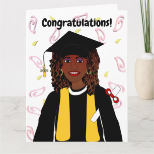 Carte Une Américaine Africaine Diplômée