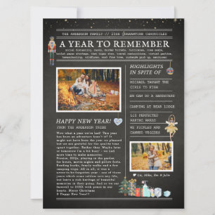 Carte Une année à retenir Flyer de Noël familial
