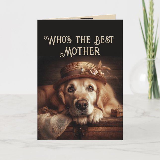 Carte Une année de plus pour être Fabile Fun Dog Mother (Devant)