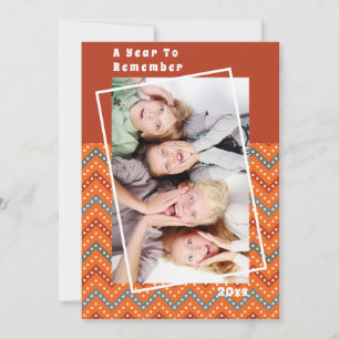Carte Une année pour se souvenir de Chevron Christmas Ho