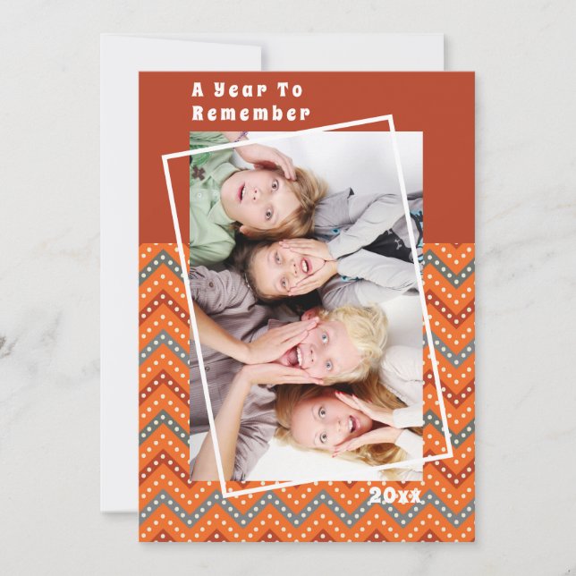 Carte Une année pour se souvenir de Chevron Christmas Ho (Devant)
