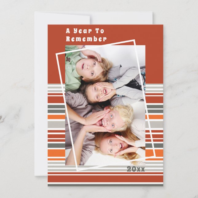 Carte Une année pour se souvenir de Chevron Christmas Ho (Devant)