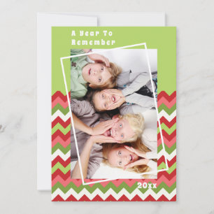 Carte Une année pour se souvenir de Chevron Christmas Ho