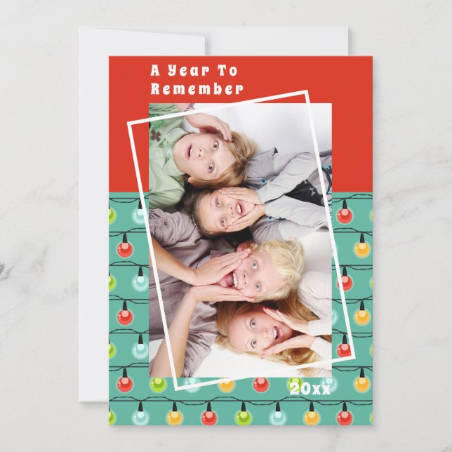 Carte Une année pour se souvenir des fêtes de Noël moder (Devant)