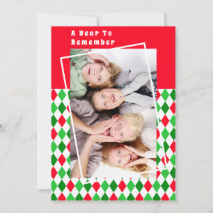 Carte Une année pour se souvenir du Jacquard Noël