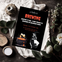 Une Baby Shower Halloween : Un Bébé se Prépare Inv
