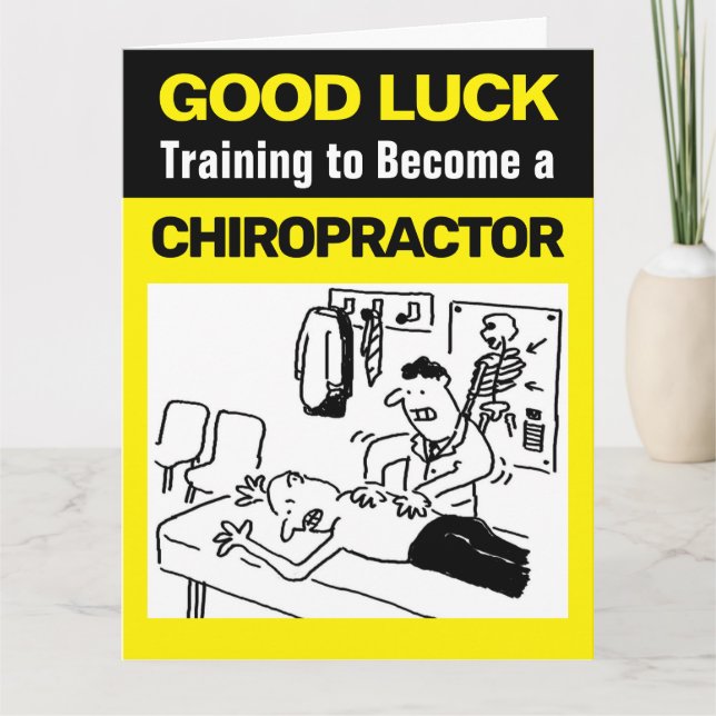 Carte Une bonne formation en chance pour devenir chiropr (Devant)