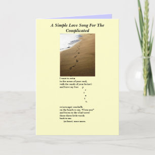 Carte Une Chanson D'Amour Simple Pour L'Impression Compl