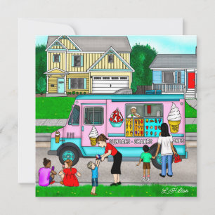 Carte Une chaude journée d'été   Une illustration fantas