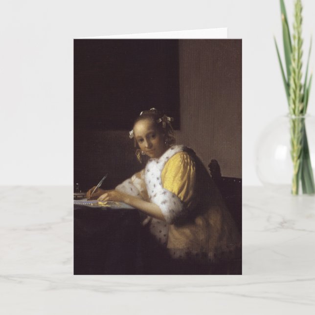 Carte Une Dame Écrivant (Devant)