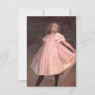 Carte Une danseuse en robe rose