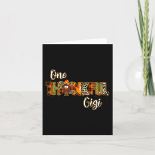 Carte Une dinde Gigi reconnaissante a béni Gigi citrouil