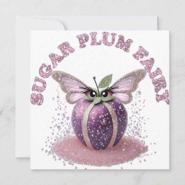 Carte Une fée de prune de sucre (Devant)