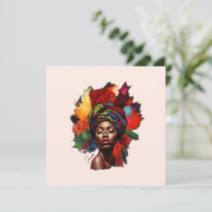 Carte Une femme afro-américaine capable