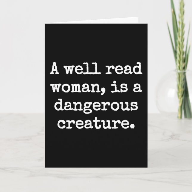 CARTE UNE FEMME BIEN LUE EST DANGEREUSE (Devant)